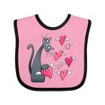 thumbnail image 1 of Inktastic Cat Versus Valentine’s Day Hearts with Wings Boys or Girls Baby Bib, 1 of 4
