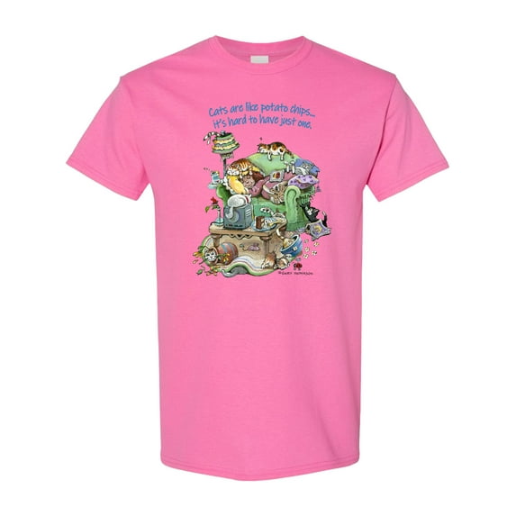 Inktastic Cats Are Like Potato Chips It's Hard to Have Just 1 T-Shirt