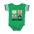 thumbnail image 1 of Inktastic Cats Rule with Cat Heads Boys or Girls Baby Bodysuit, 1 of 5