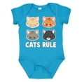 thumbnail image 1 of Inktastic Cats Rule with Cat Heads Boys or Girls Baby Bodysuit, 1 of 5