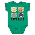 thumbnail image 1 of Inktastic Cats Rule with Cat Heads Boys or Girls Baby Bodysuit, 1 of 5