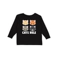 thumbnail image 1 of Inktastic Cats Rule with Cat Heads Boys or Girls Long Sleeve Toddler T-Shirt, 1 of 5