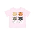 thumbnail image 1 of Inktastic Cats Rule with Cat Heads Boys or Girls Toddler T-Shirt, 1 of 5