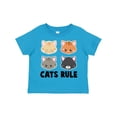 thumbnail image 1 of Inktastic Cats Rule with Cat Heads Boys or Girls Toddler T-Shirt, 1 of 5