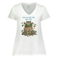 thumbnail image 1 of Inktastic Cats are Just Friends with Fur Cat in Flower Women's Plus Size V-Neck T-Shirt, 1 of 5