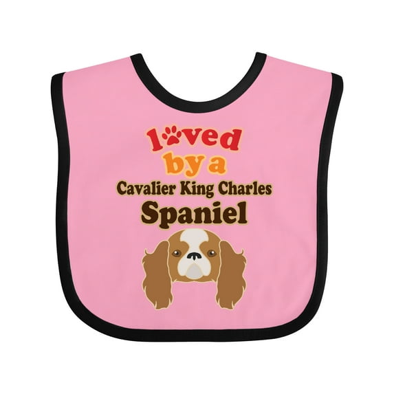 Inktastic Cavalier King Charles Spaniel Dog Boys or Girls Baby Bib