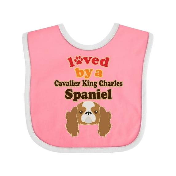 Inktastic Cavalier King Charles Spaniel Dog Boys or Girls Baby Bib