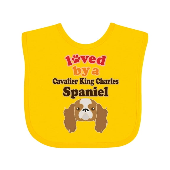 Inktastic Cavalier King Charles Spaniel Dog Boys or Girls Baby Bib