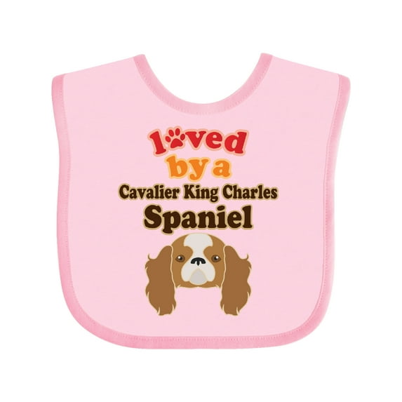 Inktastic Cavalier King Charles Spaniel Dog Boys or Girls Baby Bib