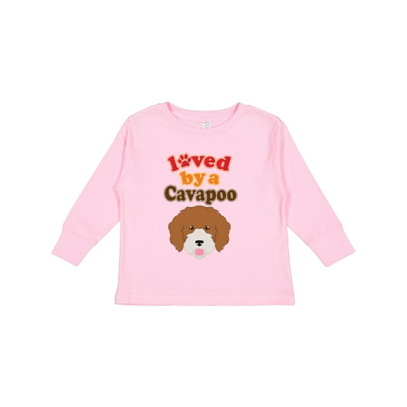 Inktastic Cavapoo Dog Gift Boys or Girls Long Sleeve Toddler T-Shirt