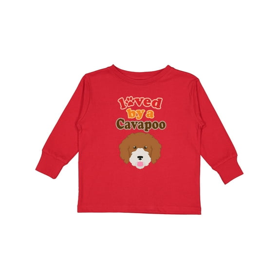 Inktastic Cavapoo Dog Gift Boys or Girls Long Sleeve Toddler T-Shirt