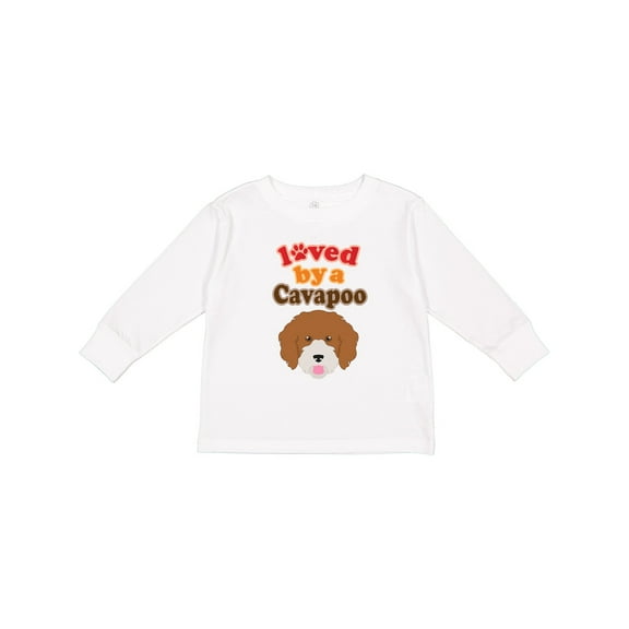 Inktastic Cavapoo Dog Gift Boys or Girls Long Sleeve Toddler T-Shirt
