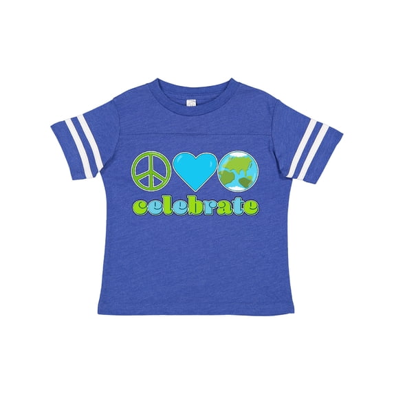 Inktastic Celebrate Earth Day Peace Love Earth Boys or Girls Toddler T-Shirt