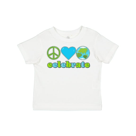 Inktastic Celebrate Earth Day Peace Love Earth Boys or Girls Toddler T-Shirt