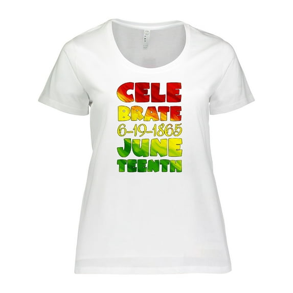 Inktastic Celebrate Juneteenth 6-19-1865 Women's Plus Size T-Shirt