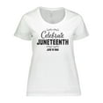 thumbnail image 1 of Inktastic Celebrate Juneteenth Women's Plus Size T-Shirt, 1 of 5