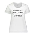 thumbnail image 1 of Inktastic Celebrate Juneteenth Women's Plus Size T-Shirt, 1 of 5