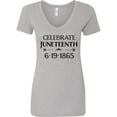 thumbnail image 1 of Inktastic Celebrate Juneteenth Women's V-Neck T-Shirt, 1 of 5