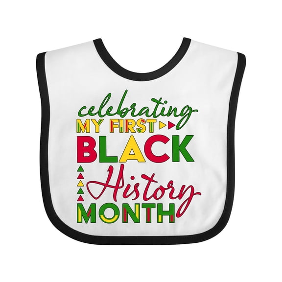 Inktastic Celebrating My First Black History Month for Kids Boys or Girls Baby Bib