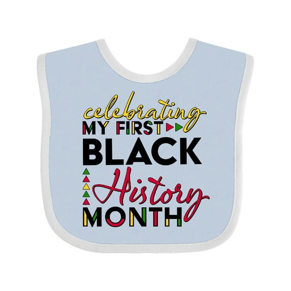 Inktastic Celebrating My First Black History Month for Kids Boys or Girls Baby Bib
