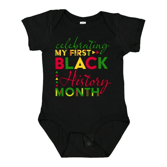 Inktastic Celebrating My First Black History Month for Kids Boys or Girls Baby Bodysuit