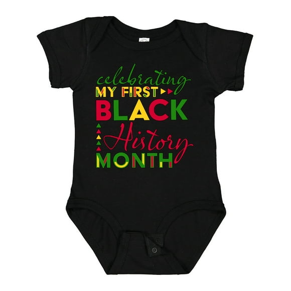 Inktastic Celebrating My First Black History Month for Kids Boys or Girls Baby Bodysuit