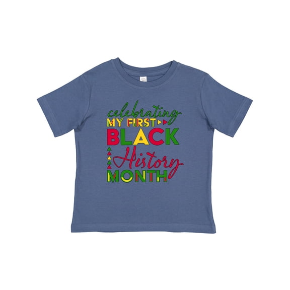 Inktastic Celebrating My First Black History Month for Kids Boys or Girls Baby T-Shirt