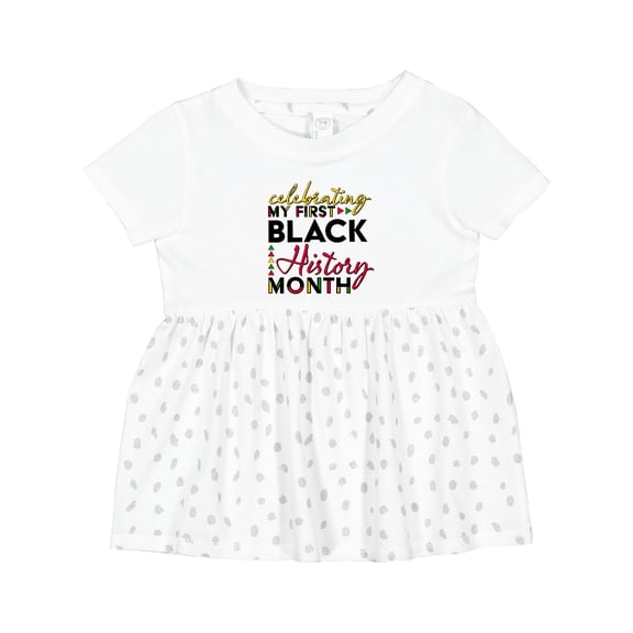 Inktastic Celebrating My First Black History Month for Kids Girls Baby Dress
