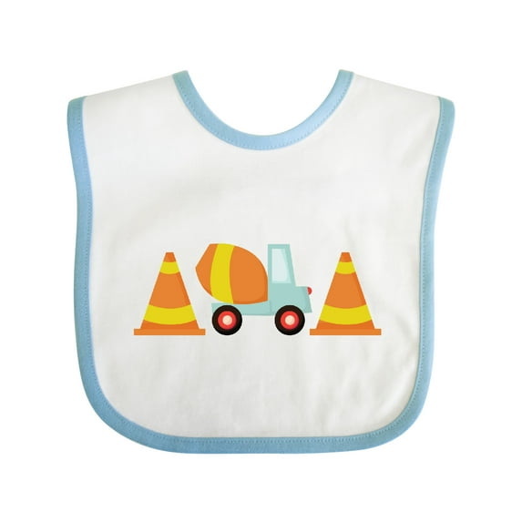 Inktastic Cement Mixer Construction Boys Baby Bib