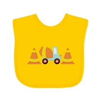 Inktastic Cement Mixer Construction Boys Baby Bib