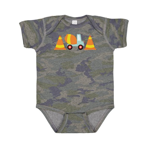 Inktastic Cement Mixer Construction Boys Baby Bodysuit