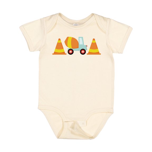 Inktastic Cement Mixer Construction Boys Baby Bodysuit