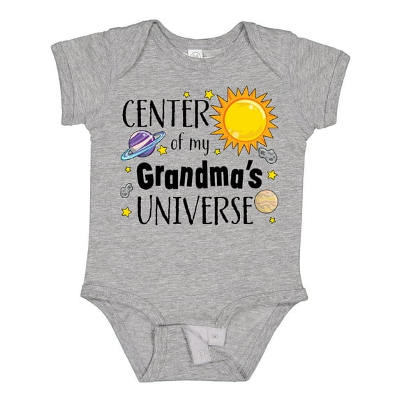 Inktastic Center of My Grandma's Universe Boys or Girls Baby Bodysuit