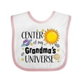 thumbnail image 1 of Inktastic Center of my Grandma's Universe Boys or Girls Baby Bib, 1 of 4
