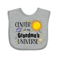 thumbnail image 1 of Inktastic Center of my Grandma's Universe Boys or Girls Baby Bib, 1 of 4