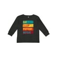 thumbnail image 1 of Inktastic Ceramics Eat Sleep Pottery Repeat Boys or Girls Long Sleeve Toddler T-Shirt, 1 of 5