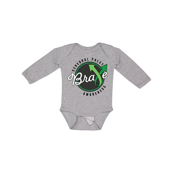 Inktastic Cerebral Palsy Awareness Brave Boys or Girls Long Sleeve Baby Bodysuit