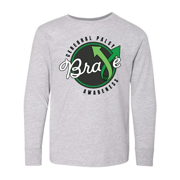 Inktastic Cerebral Palsy Awareness Brave Long Sleeve Youth T-Shirt