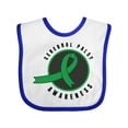 thumbnail image 1 of Inktastic Cerebral Palsy Awareness Green Ribbon Badge Boys or Girls Baby Bib, 1 of 4