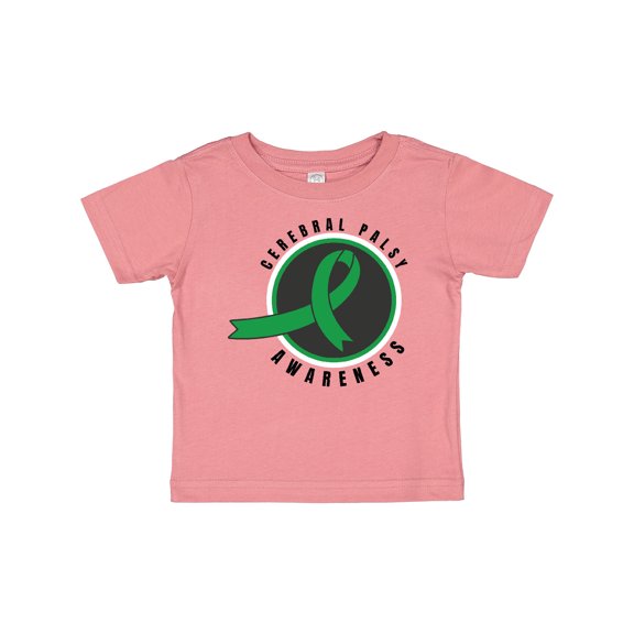 Inktastic Cerebral Palsy Awareness Green Ribbon Badge Boys or Girls Baby T-Shirt