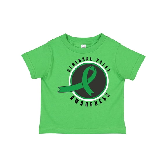 Inktastic Cerebral Palsy Awareness Green Ribbon Badge Boys or Girls Toddler T-Shirt