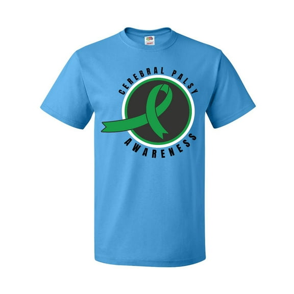 Inktastic Cerebral Palsy Awareness Green Ribbon Badge T-Shirt