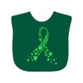 thumbnail image 1 of Inktastic Cerebral Palsy Awareness- Green Ribbon Made of Hearts Boys or Girls Baby Bib, 1 of 4
