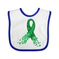 thumbnail image 1 of Inktastic Cerebral Palsy Awareness- Green Ribbon Made of Hearts Boys or Girls Baby Bib, 1 of 4