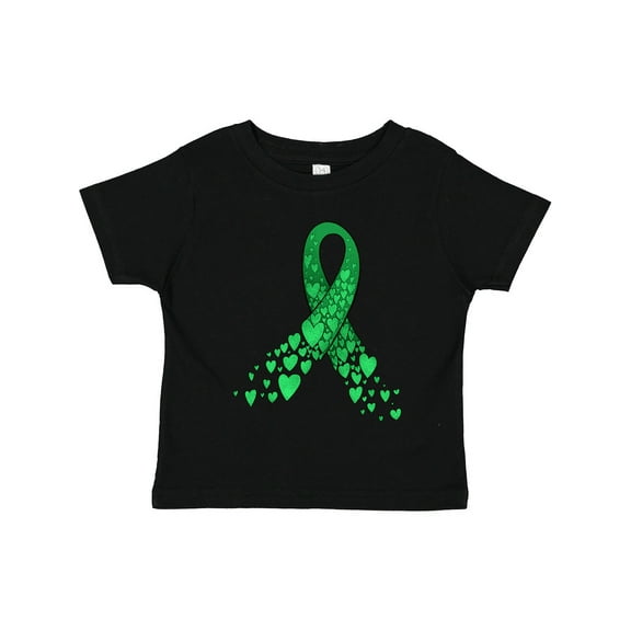 Inktastic Cerebral Palsy Awareness- Green Ribbon Made of Hearts Boys or Girls Toddler T-Shirt