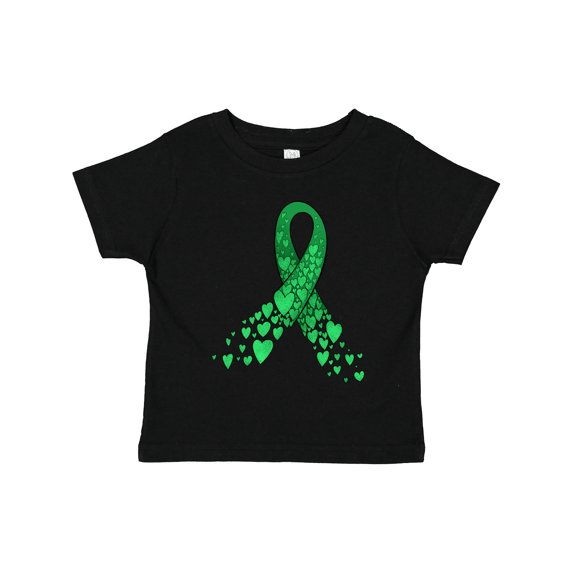Inktastic Cerebral Palsy Awareness- Green Ribbon Made of Hearts Boys or Girls Toddler T-Shirt