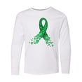 thumbnail image 1 of Inktastic Cerebral Palsy Awareness- Green Ribbon Made of Hearts Long Sleeve Youth T-Shirt, 1 of 5