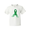 thumbnail image 1 of Inktastic Cerebral Palsy Awareness- Green Ribbon Made of Hearts Youth T-Shirt, 1 of 5