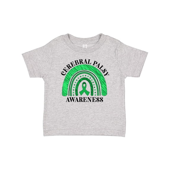 Inktastic Cerebral Palsy Awareness Green Ribbon Rainbow Boys or Girls Baby T-Shirt
