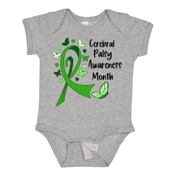 Inktastic Cerebral Palsy Awareness Month Butterflies Boys or Girls Baby Bodysuit